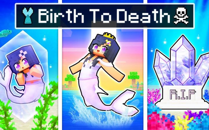 【Aphmau】我的世界|水晶美人鱼的一生BIRTH To DEATH of the CRYSTAL Mermaid In Minecraft!截图