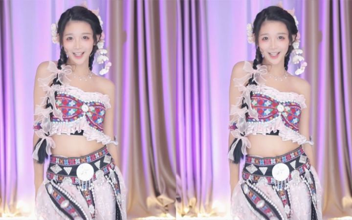 【鱼子酱】《落花情》异域舞娘版 直播跳舞录屏截图