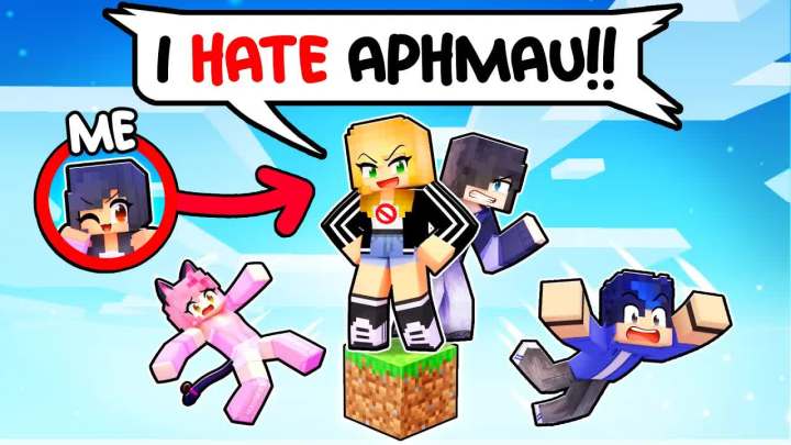 【Aphmau】在一个方块上扮演我最大的敌人!截图