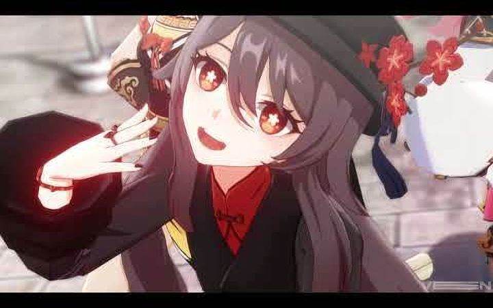 【原神MMD】カレンダーガール (日历女孩)【胡桃&烟绯&香菱】【搬运】截图