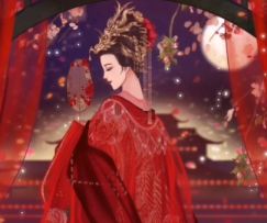 仙气满满的金红色，古代嫁衣图太美了！喜欢的给我赞！