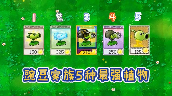 植物大战僵尸：盘点一代豌豆家族，“五大最强”植物！截图