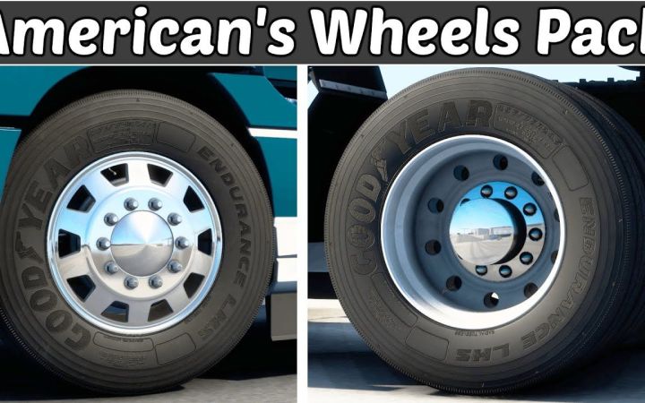 【YouTube】美卡付费mod_Jasper的美卡车轮包|ATS 1.44 American's Wheels Pack Truck Mod By Jaspe截图