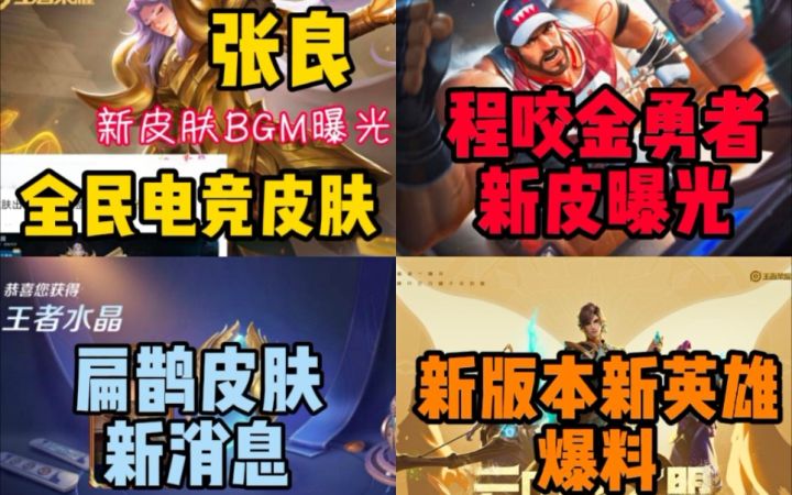 张良，程咬金新皮肤被解包!新赛季两位新英雄曝光!扁鹊皮肤最新消息!截图