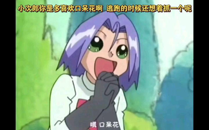 精灵宝可梦 小次郎你是多喜欢口呆花啊 逃跑的时候还想着抓一个呢截图