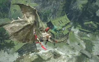 《怪物猎人崛起》高空飞行击坠等精彩秀操作合集