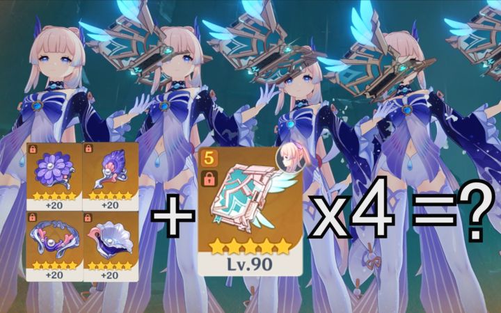 【原神整活】当4个海染套厕纸心海去打纯水会发生什么？！截图