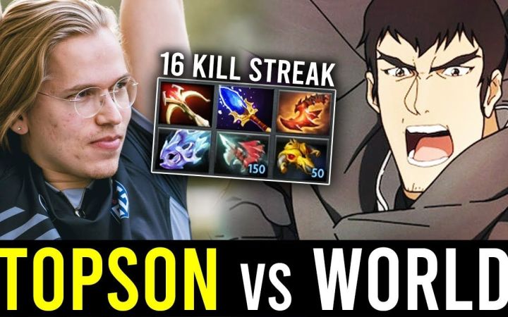 Topson中单龙骑士,六神装和对面熊战士不相上下能赢吗【DOTA2】截图