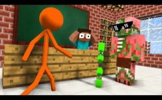 MC怪物学院动画丨动静脉畸形短裤-火柴人和瓶子翻转挑战丨我的世界动画