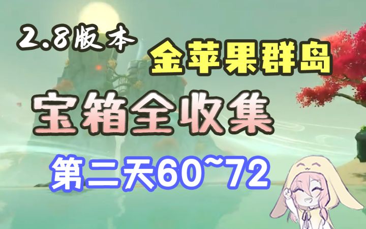【原神】2.8金苹果群岛第二天宝箱（序号60-72，主要是跳水母）截图