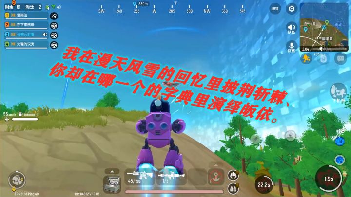 队友挂机导致3人4排，最后密哥19淘汰成功吃鸡截图