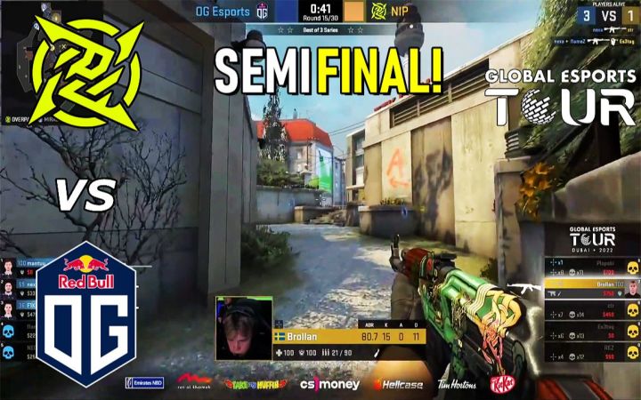 【迪拜2022全球电竞巡回赛】NiP vs OG - 半决赛 BO3高光集锦 l CSGO截图