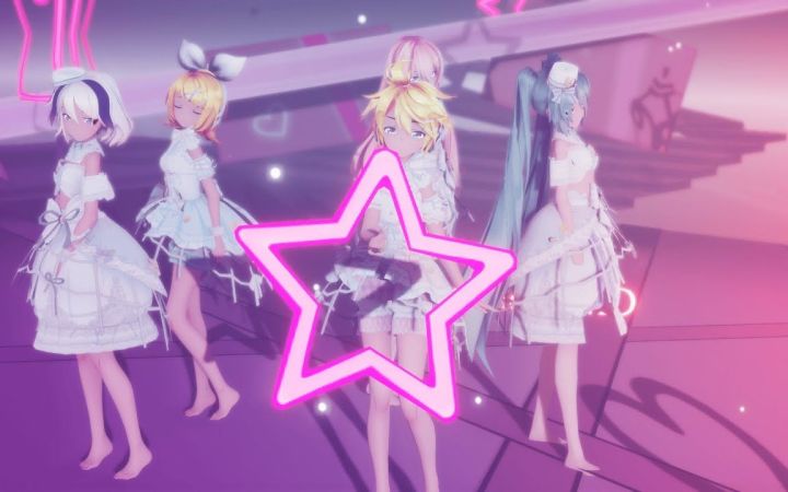 【MMD】IDSMILE【Sour式Rin, Sour式Ci flower, Sour式Miku, Sour式Len, Sour式Luka】【搬运】截图