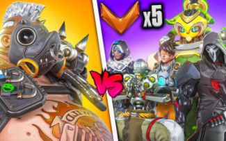 【守望先锋2】【CYX】世界排名第一的路霸 VS  五名青铜玩家