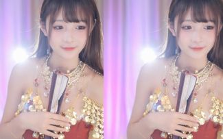 【鱼子酱】《月下2.0》异域舞娘套装 直播跳舞录屏