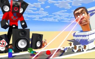 MC怪物学院动画丨马桶人卫生间和泰坦音响人保龄球挑战赛丨我的世界动画