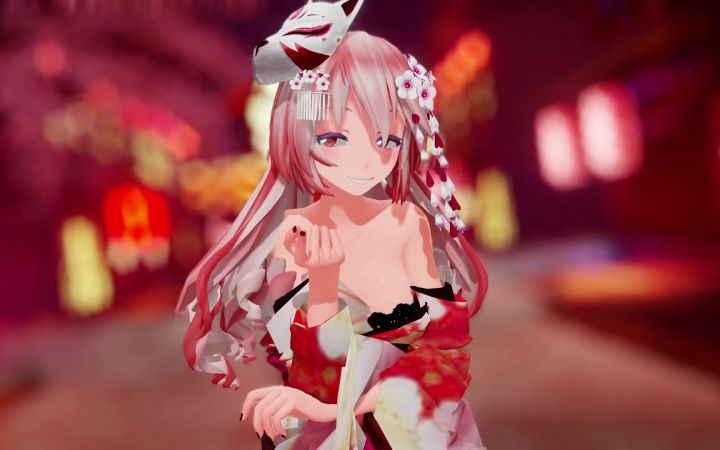【MMD】极乐净土【TDA Geisha Kasane Teto】【搬运】截图
