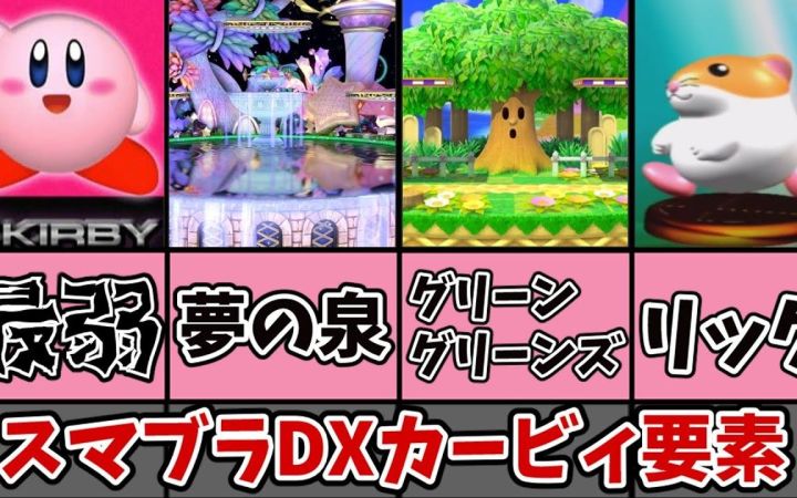 【NGC】解说一下《任天堂明星大乱斗DX》里的「卡比元素·原创素材」!!【星之卡比·搬运】by まるピンクのカービィ解説截图