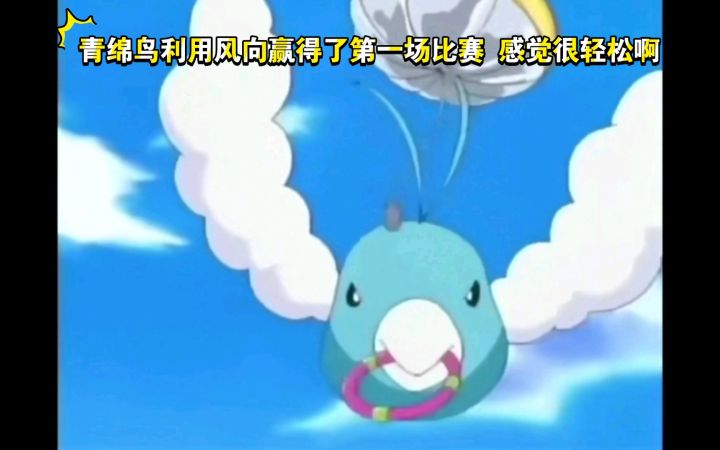 精灵宝可梦 青绵鸟利用风向赢得了第一场比赛感觉很轻松啊截图