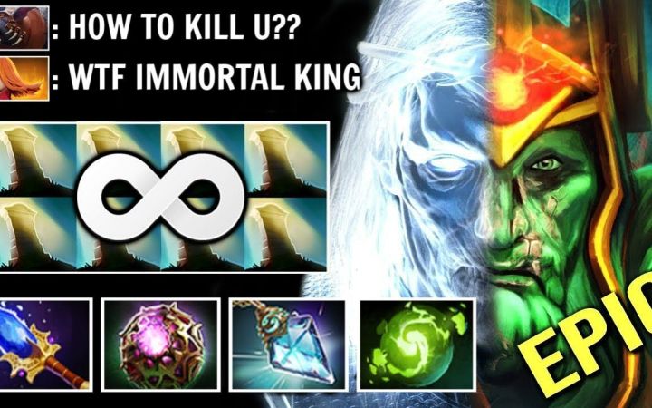 天梯局玲珑心+刷新球骷髅王VS熊战士【DOTA2】截图