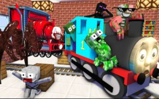 MC怪物学院动画丨Choo choo Charles vs Thomas The Train School Horror Challenge丨我的世界动画