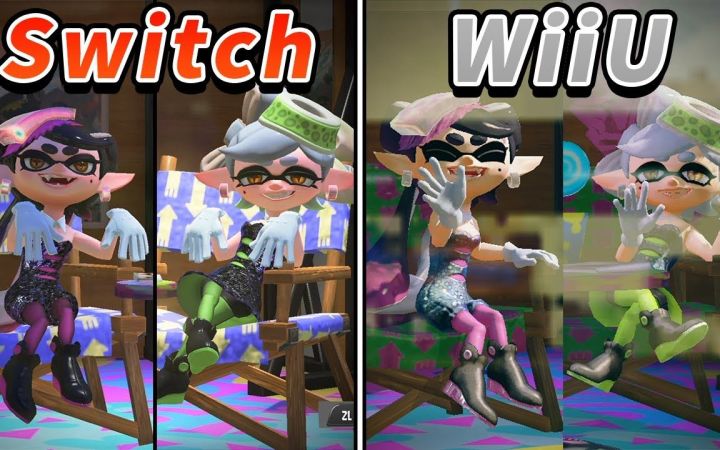 【斯普拉遁3】DLC 初代地图（潮流之城）的场景比较与总结 (NS Vs. Wii U)【搬运】by しんやまチャンネル截图