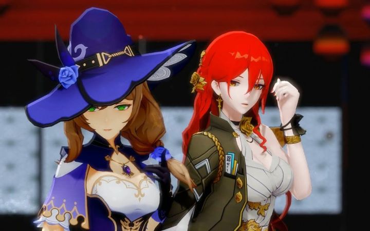 【原神x崩铁MMD】Chocolate Cream【丽莎&姬子】【搬运】截图