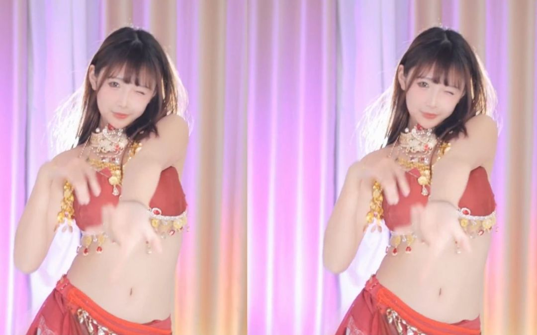 【鱼子酱】《飞吻摇摆舞》异域舞娘套装 直播跳舞录屏截图