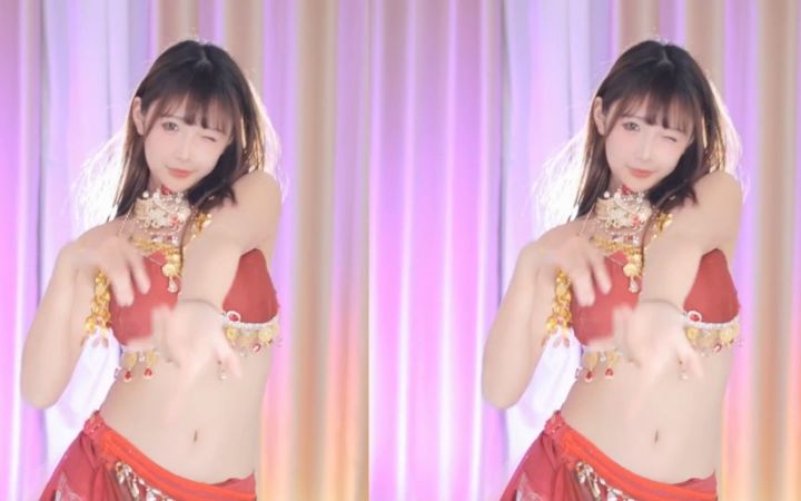 【鱼子酱】《飞吻摇摆舞》异域舞娘套装 直播跳舞录屏截图