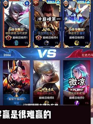 这把阵容已经很难赢了，对面还是微凉，那更雪上加霜了......#王者荣耀 #赖神老夫子截图
