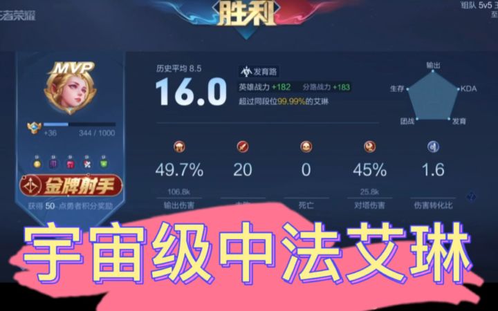 非低端素材 王者局真实的艾琳截图