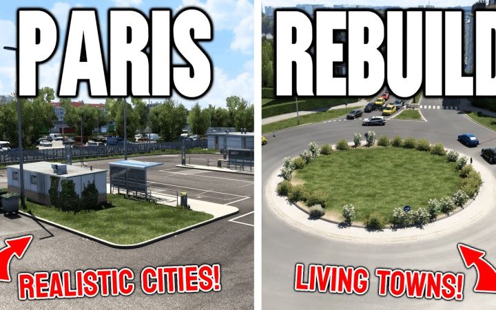 【YouTube】欧卡2mod_巴黎重建v3.2|ETS2 1.44 Paris Rebuild v3.2 | Euro Truck Simulator 2截图