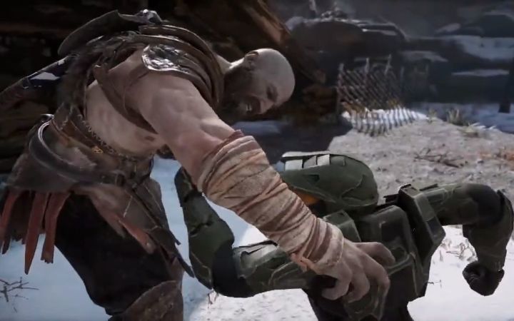 《战神》PC版Mod 奎托斯 Vs 士官长截图