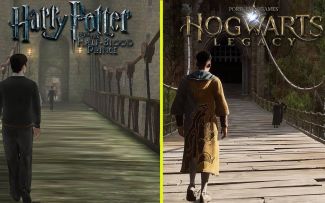 《霍格沃茨之遗》与《哈利波特与混血王子》城堡场景对比