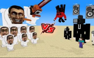 MC怪物学院动画丨him &电锯人成为马桶人厕所 vs 监控人与音响人丨我的世界动画