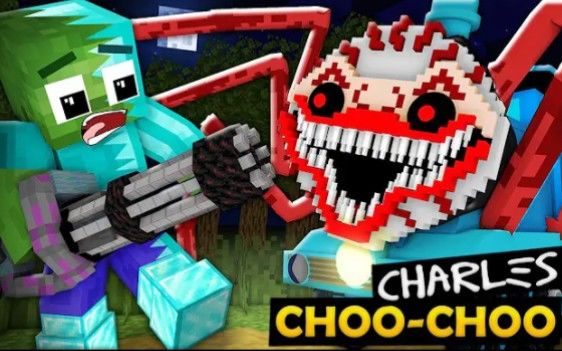 怪物学院第1849集丨Diamond Choo choo Charles Horror Challenge丨我的世界动画截图