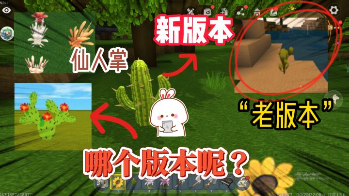 迷你世界：仙人掌的四种形态？除了新版本和老版本，其他没人见过截图