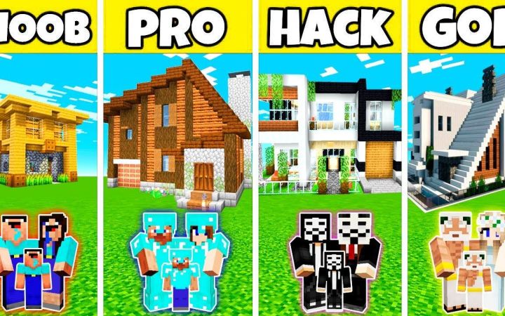 【搬运】Minecraft:家庭美学漂亮大厦建造挑战赛--新手VS职业选手VS黑客VS上帝 by Noobas - Minecraft截图