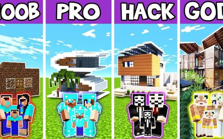 【搬运】Minecraft:家庭式夏季房屋建筑挑战赛--新手VS专家VS黑客VS上帝 by Noobas - Minecraft截图
