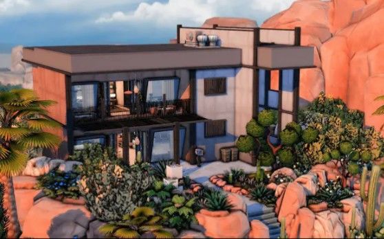 【模拟人生4速建|搬运|附链接|40×30|nocc】Modern Desert Family House截图