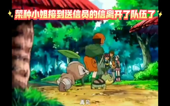 精灵宝可梦 菜种小姐接到送信员的信离开了队伍了截图