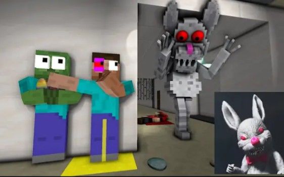 怪物学院第1803集丨Easter bunny Horror Challenge丨funny我的世界动画截图