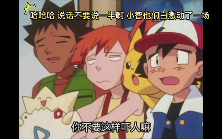 精灵宝可梦 哈哈哈 说话不要说一半啊 小智他们白激动了一场截图