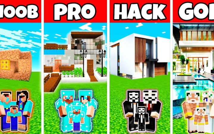 【搬运】Minecraft: 美丽的庄园建造挑战赛--新手VS专业人员VS骇客VS上帝 by Noobas - Minecraft截图