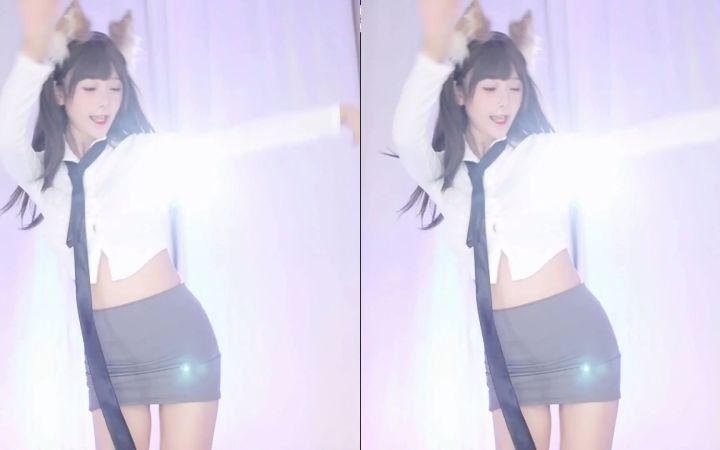【鱼子酱】《Happy Halloween》白色秘书套装 直播跳舞录屏截图