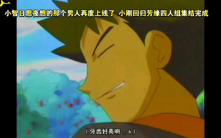 精灵宝可梦 小智日思夜想的那个男人再度上线了 小刚回归芳缘四人组集结完成截图