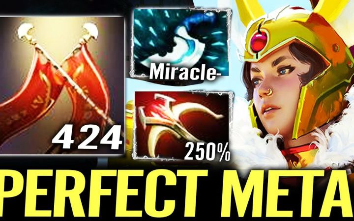 MIRACLE中单军团，刃甲+大炮VS中单女王【DOTA2】截图