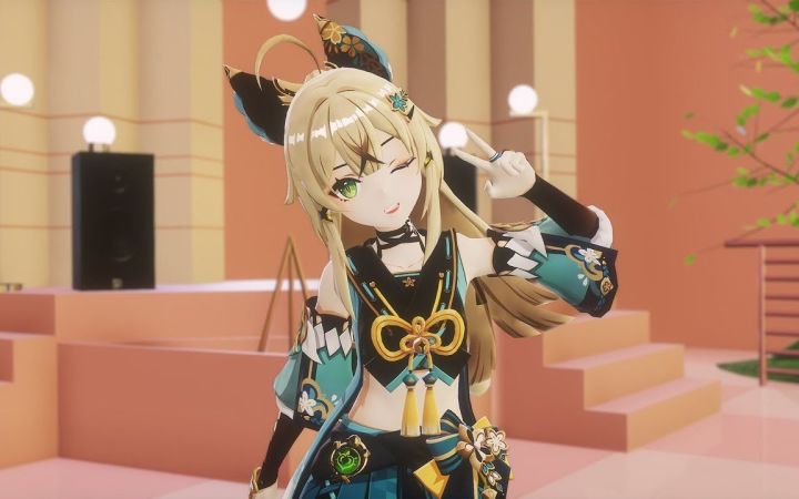 【原神MMD】YOASOBI - アイドル (Idol)【绮良良】【搬运】截图