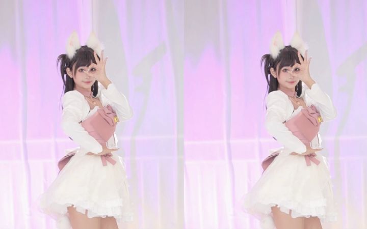 【鱼子酱】《Girls》白色洛丽塔版 直播跳舞录屏截图