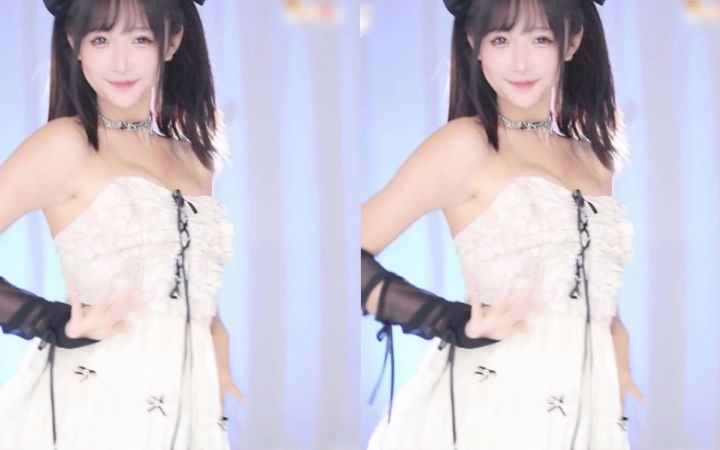 【鱼子酱】《TT》白色裙子版 直播跳舞录屏截图